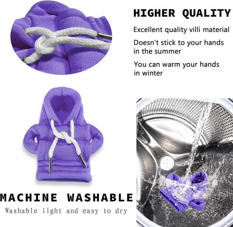 vvag Gear Shift Hoodie,Universal Shift Knob Hoodie, 4.7 Inch Car Shifter Stick Protector Decoration, Funny Hoodie Car Gear Shift Cover, Auto Interior Accessories Shifter Hoodie (Purple) - Image 5
